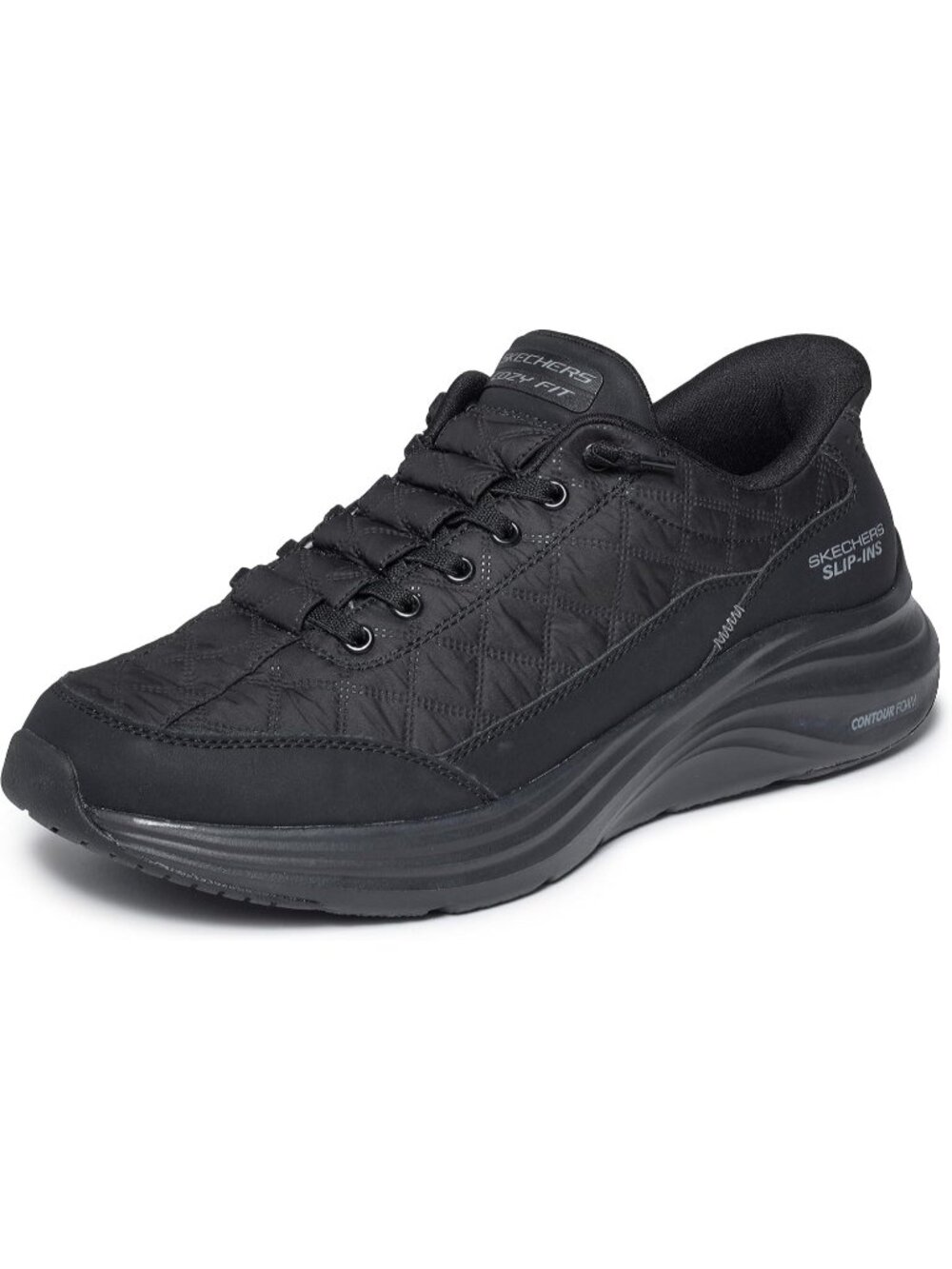 Men's Black Geschlossene Kappe Slip In Cozy Mesh Fit Casual Walking Sneaker